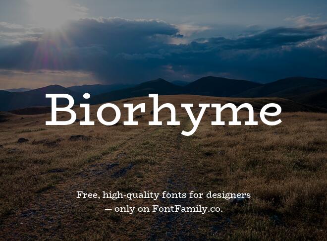 Biorhyme Font