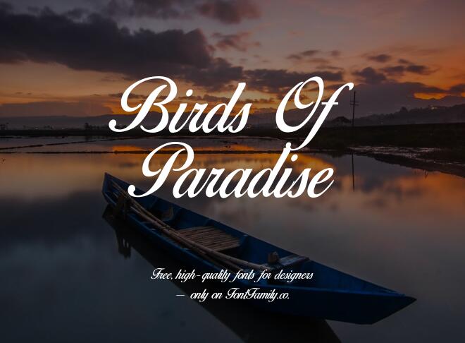 Birds Of Paradise Font