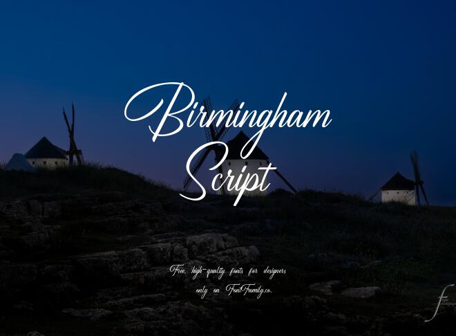 Birmingham Script Font