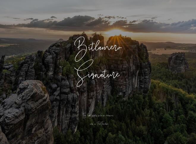 Bitlamero Signature Font
