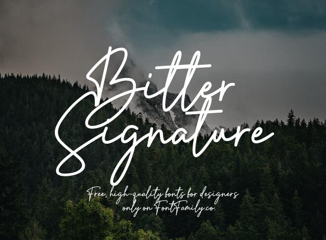 Bitter Signature Font