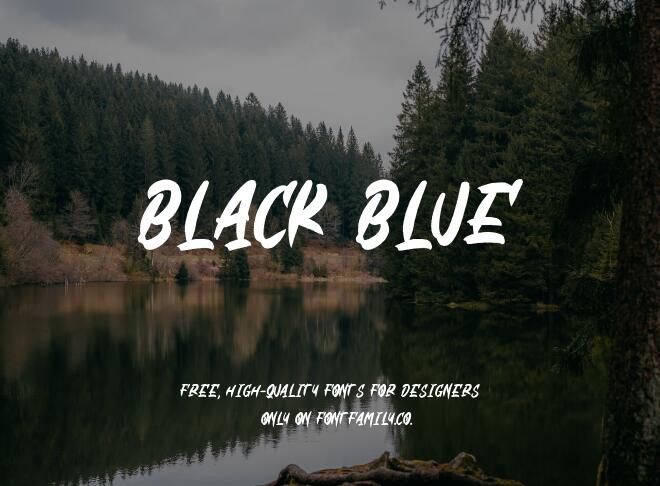 Black Blue Font