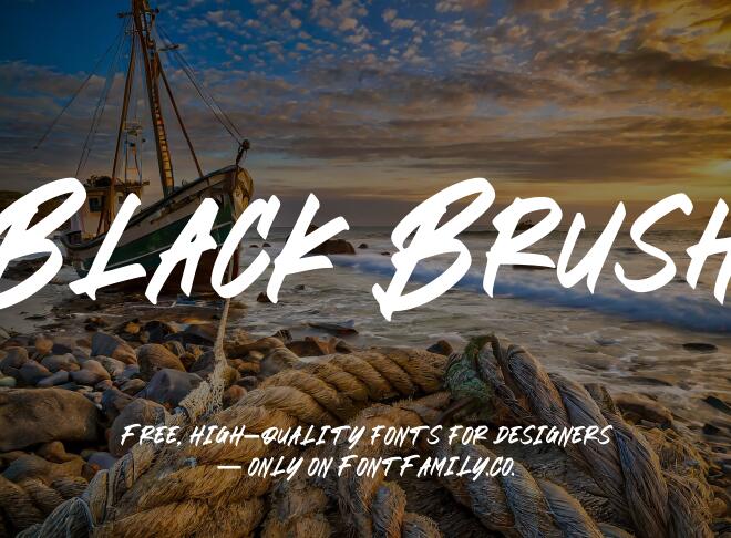Black Brush Font