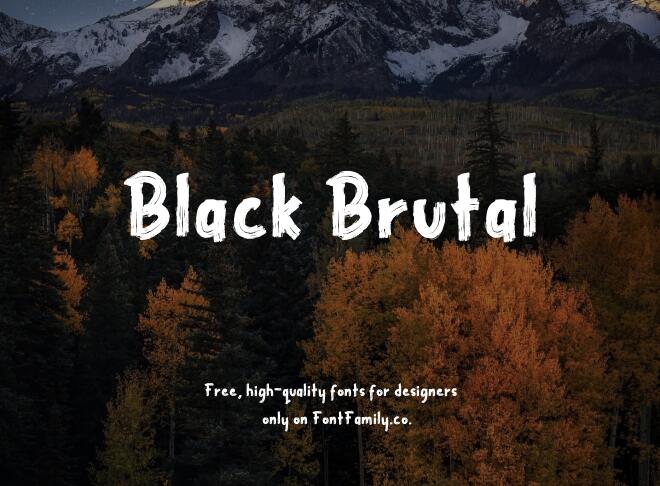 Black Brutal Font
