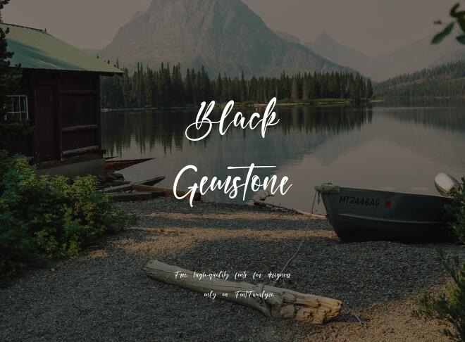 Black Gemstone Font