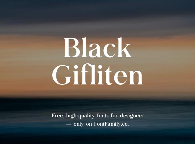 Black Gifliten Font