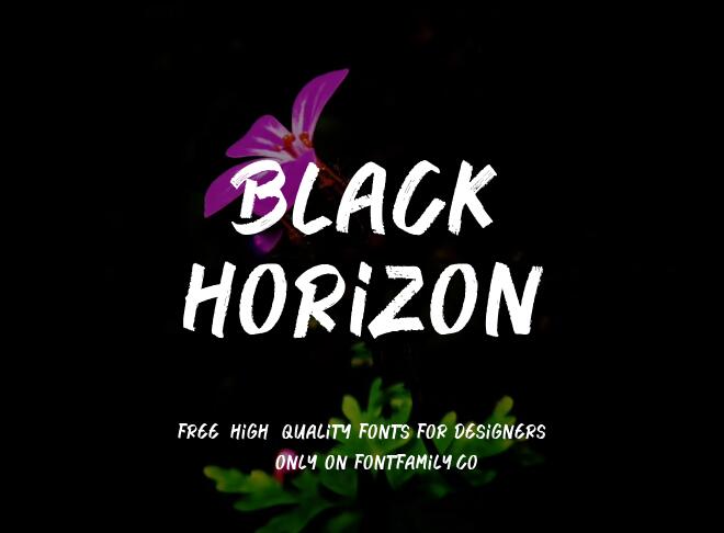 Black Horizon Font