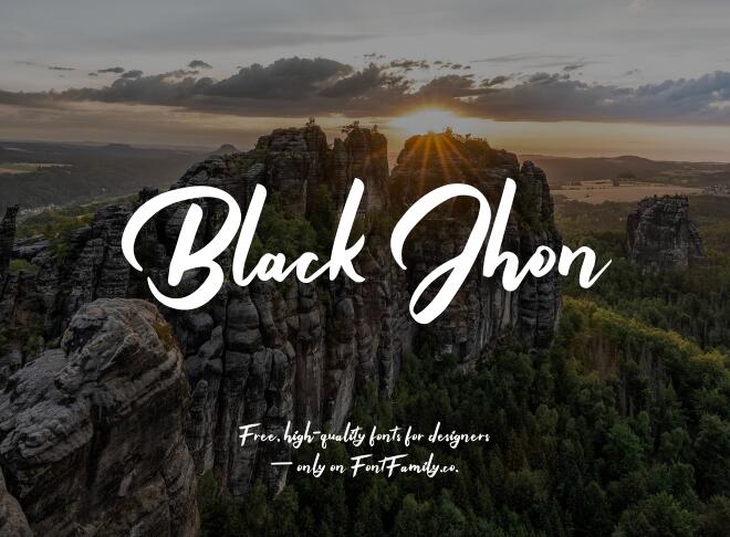 Black Jhon Font