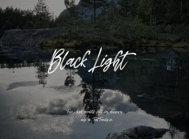 Black Light Font