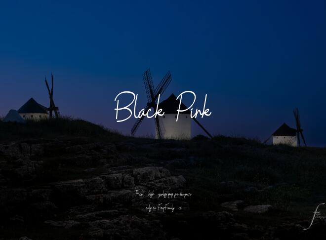 Black Pink Font