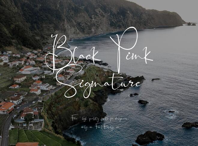 Black Pink Signature Font