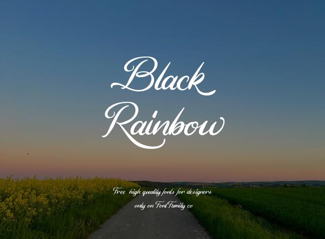 Black Rainbow Font