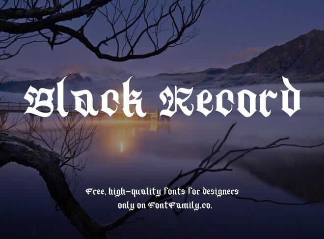 Black Record Font
