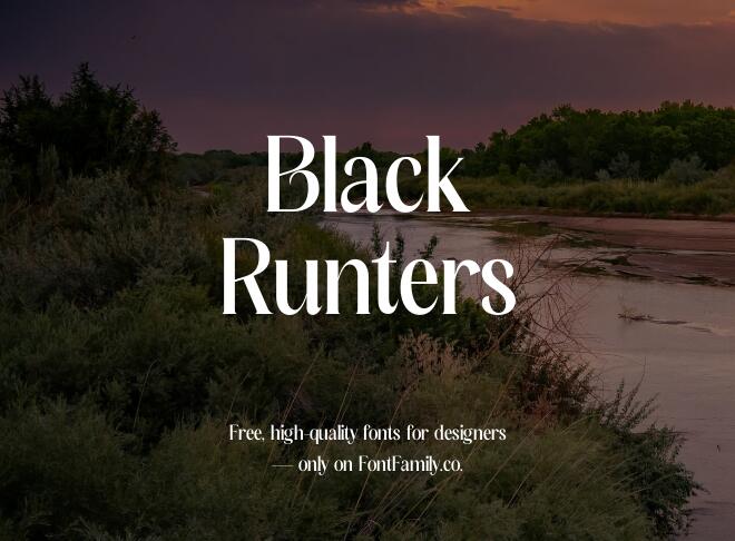 Black Runters Font