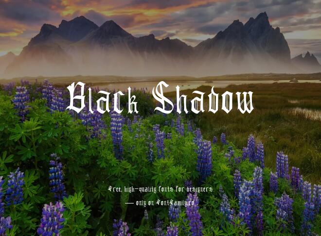 Black Shadow Font