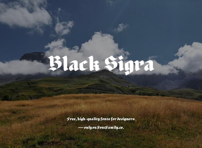 Black Sigra Font