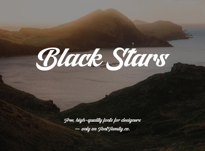 Black Stars Font