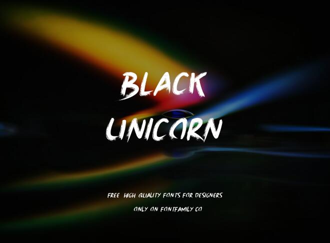 Black Unicorn Font
