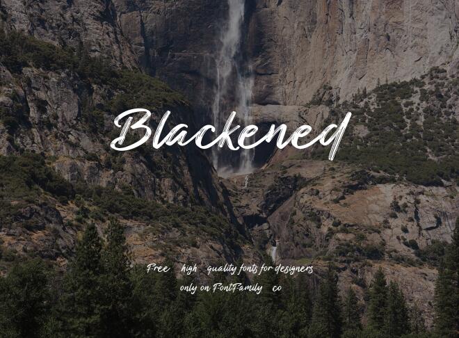 Blackened Font