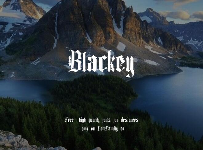 Blackey Font