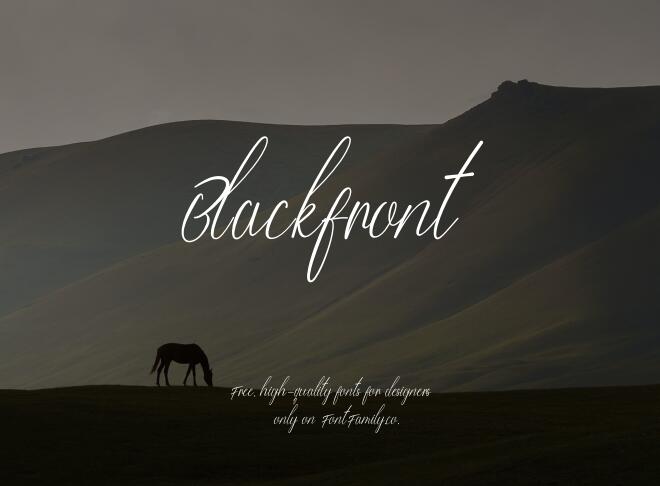 Blackfront Font