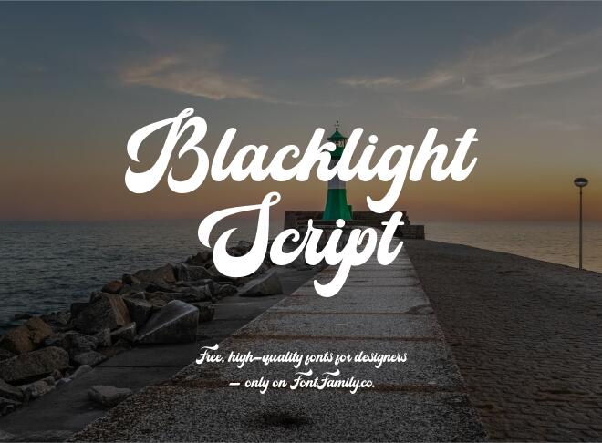 Blacklight Script Font