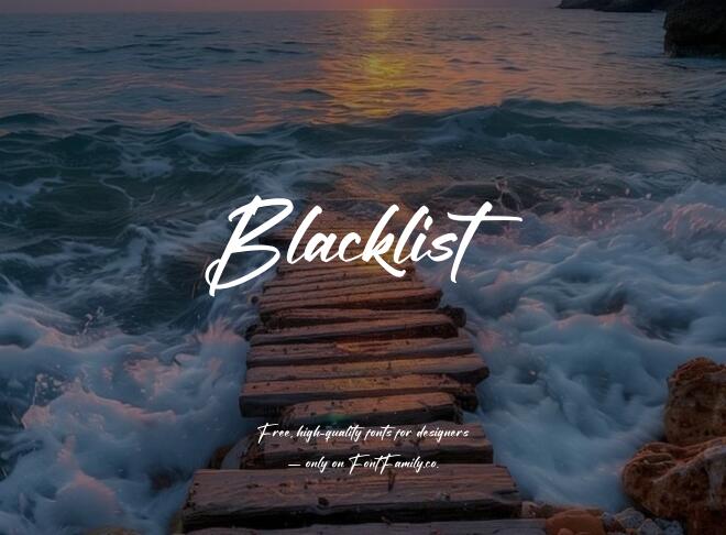 Blacklist Font
