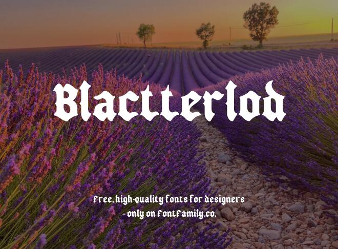 Blactterlod Font
