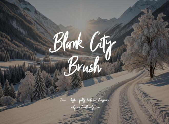 Blank City Brush Font