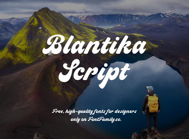 Blantika Script Font