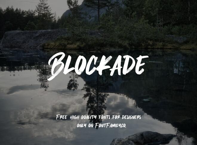 Blockade Font
