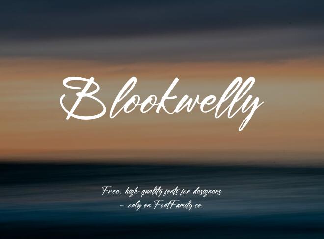 Blookwelly Font