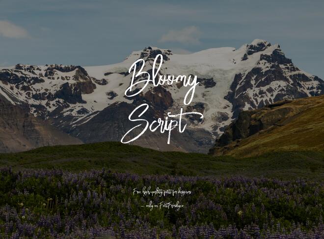 Bloomy Script Font