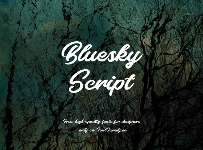Bluesky Script Font