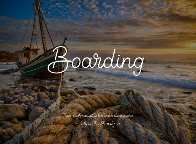 Boarding Font