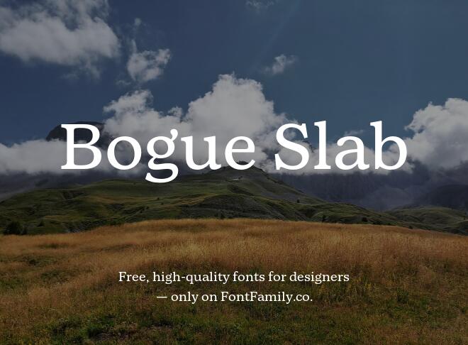 Bogue Slab Font