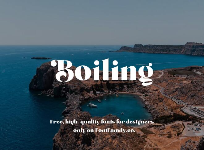 Boiling Font