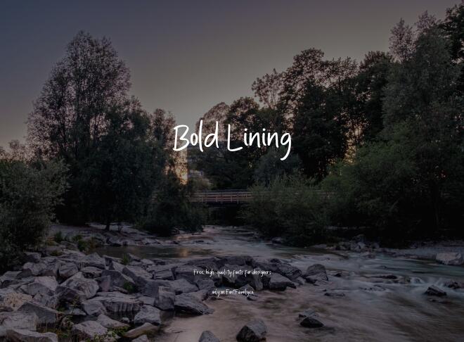 Bold Lining Font