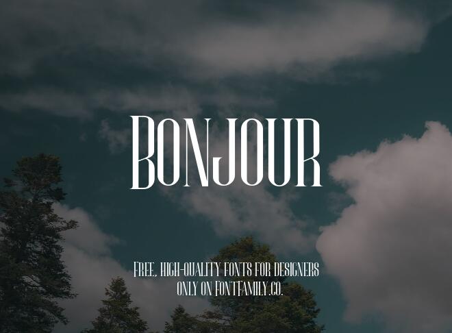 Bonjour Font