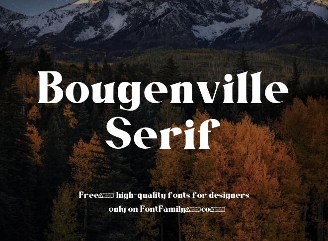 Bougenville Serif Font