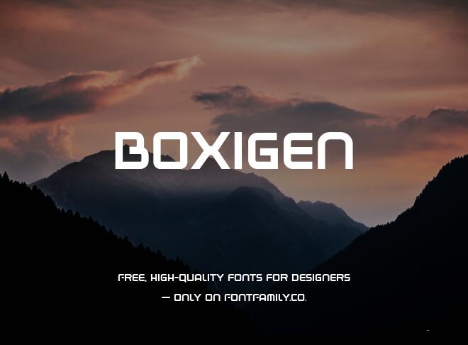 Boxigen Font