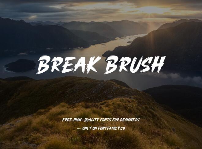 Break Brush Font