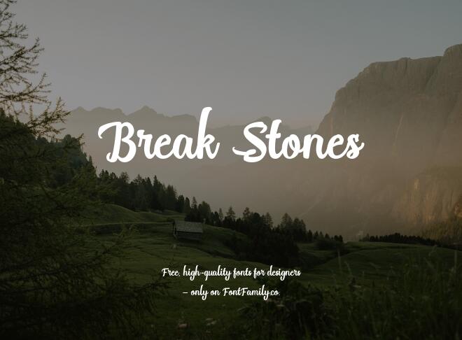 Break Stones Font