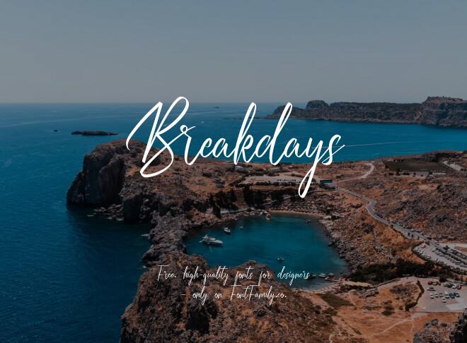 Breakdays Font