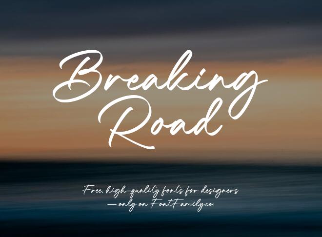 Breaking Road Font