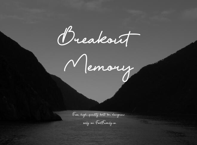 Breakout Memory Font