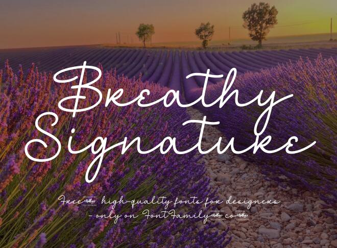 Breathy Signature Font