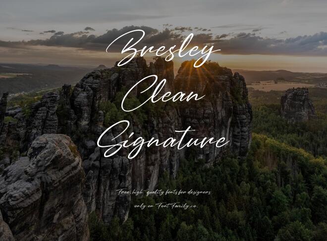 Bresley Clean Signature Font
