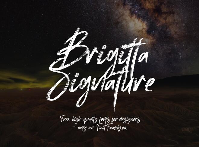 Brigitta Signature Font