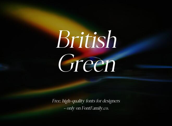 British Green Font